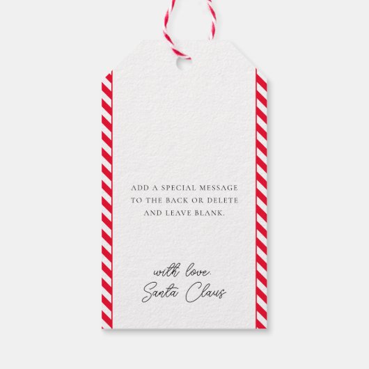 Rode Noordpool Express Speciale levering Cadeaulabel (Achterkant)