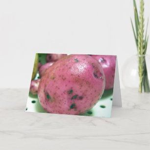 Rode Noordse aardappel Feestdagen Kaart