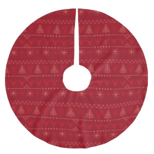 Rode Nordic Christmas Pattern Kerstboom Rok