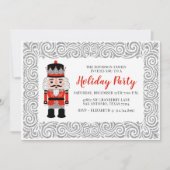 Rode notenkraker kerstfeest kaart (Voorkant)