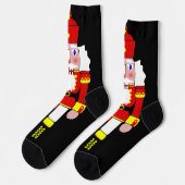 Rode Notenkraker Kerstmis Sokken (Links)