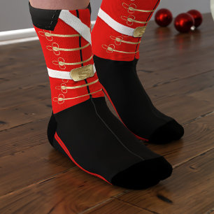 Rode Notenkraker Speelgoed Soldaat Uniform Kerst S Sokken