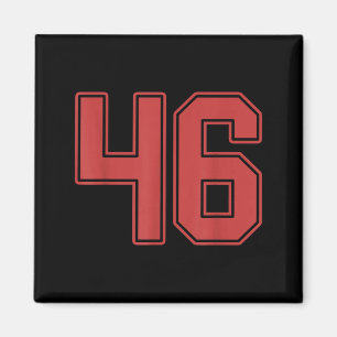 Rode Nummer 46 Jersey Speler Uniform #46 Magneet