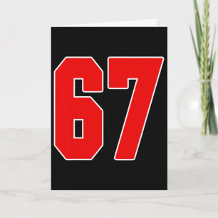 Rode Nummer 67 Jersey Grote #67 Uniform Favoriete Kaart