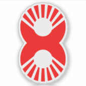 Rode Nummer 8 Sticker (Voorkant)