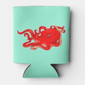 Rode octopus blikjeskoeler (Voorkant)