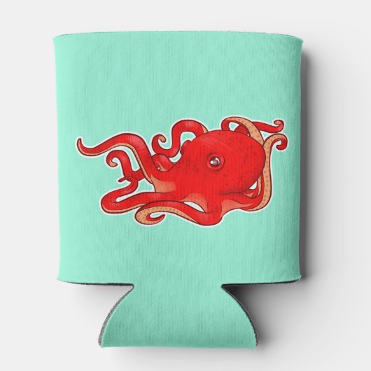 Rode octopus blikjeskoeler (Achterkant)