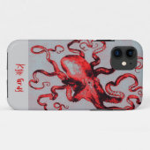rode octopus iphone 5 hoesje (Achterkant (horizontaal))