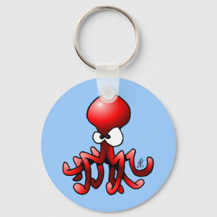 Rode octopus sleutelhanger