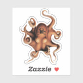 Rode octopus sticker (Vel)