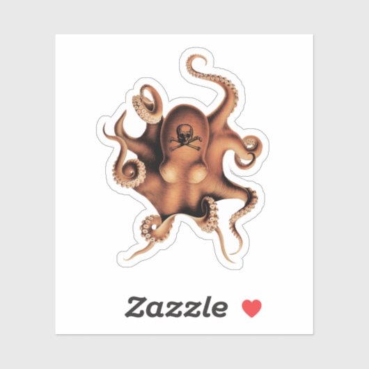 Rode octopus sticker (Vel)