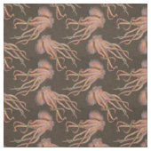 Rode octopus stof (Swatch)