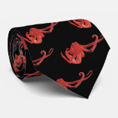 Rode octopus stropdas (Opgerold)