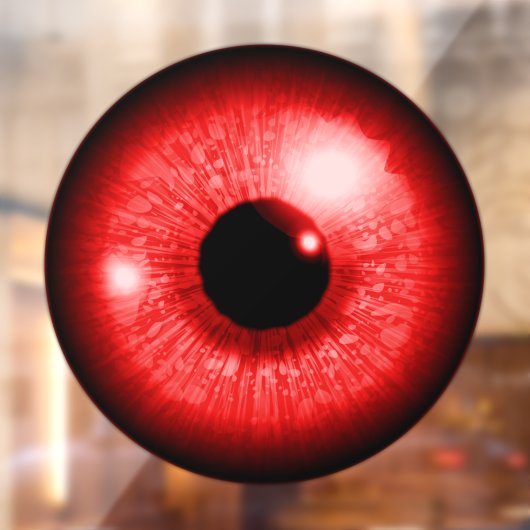 Rode ogen raamsticker (Vel 2)