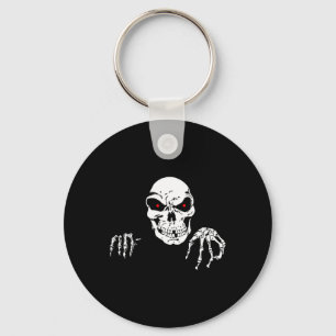 Rode Ogen Schedel Klimt Uit Jou Halloween Pret Sleutelhanger