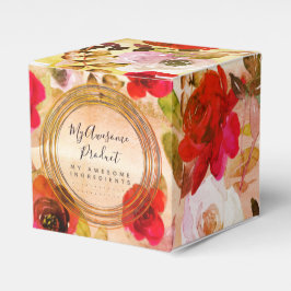 Rode Oker Gele Bloem Merkproduct Bedrijf Bedankdoosjes