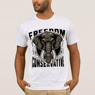 Rode Olifant Geloof Familievrijheid Conservatief T-shirt