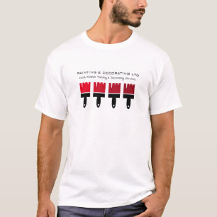 Rode Ombre Penselen, Schilder & Decorator adverten T-shirt