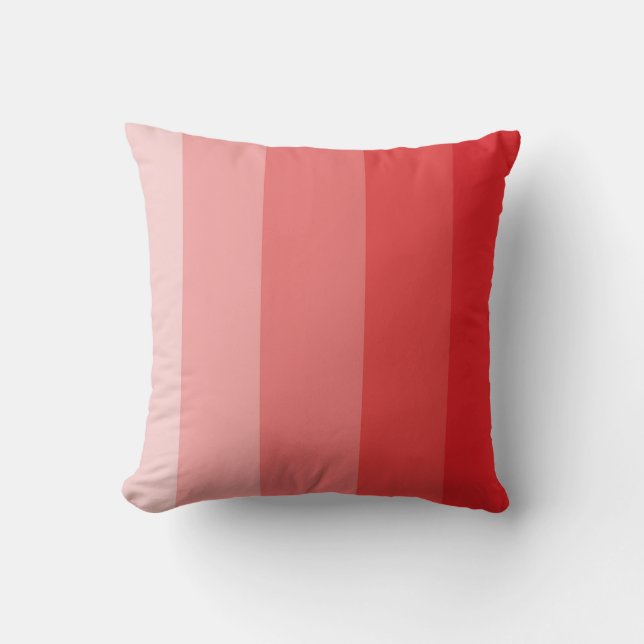 Rode ombre streep kussen (Voorkant)