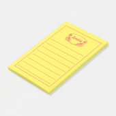 rode omhulde naamplaat post-it® notes (Schuin)