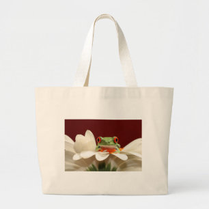 rode oogboomkikker grote tote bag