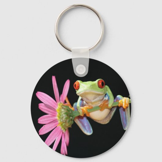 rode oogboomkikker sleutelhanger (Voorkant)