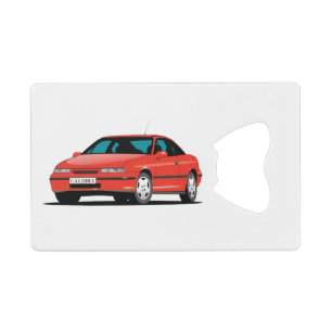 Rode Opel Calibra Kredietkaart Flessenopener