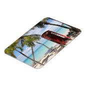 Rode openbare telefooncel op Antigua Magneet (Linkerzijde)