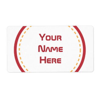 Rode Oranje cirkel Etiket