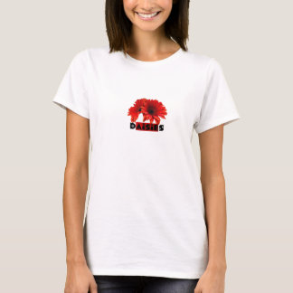 Rode Oranje Daisies T-shirt