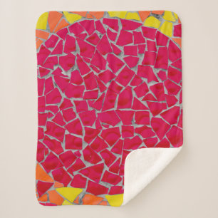 Rode, oranje en gele illustraties sherpa deken
