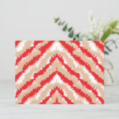 Rode, oranje en roze textuurpatronen en motieven bedankkaart (Staand voorkant)