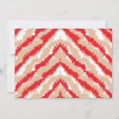 Rode, oranje en roze textuurpatronen en motieven bedankkaart (Achterkant)