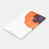 Rode oranje klaproos gepersonaliseerd post-it® notes (Schuin)