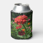 rode oranje melkbloem, rode bloemtuin blikjeskoeler (Blikje Voorkant)