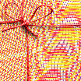 Rode Oranje moiré Stripes Optische illusie Abstrac Cadeaupapier