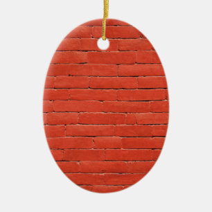 Rode Oranje muur Keramisch Ornament