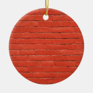 Rode Oranje muur Keramisch Ornament