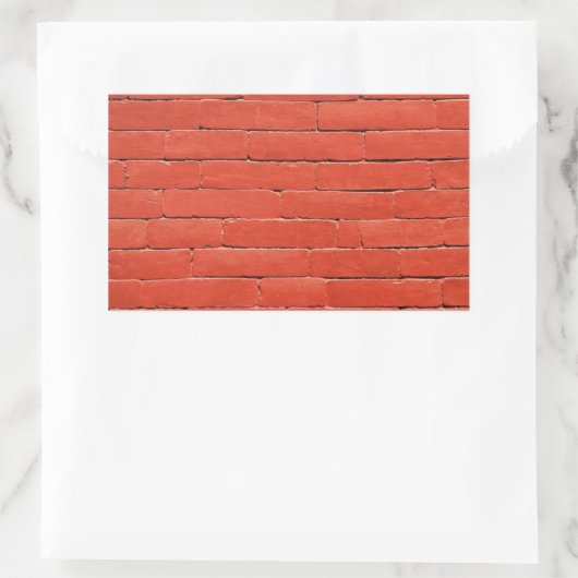 Rode Oranje muur Rechthoekige Sticker (Tas)