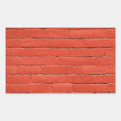 Rode Oranje muur Rechthoekige Sticker (Voorkant)