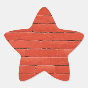 Rode Oranje muur Ster Sticker