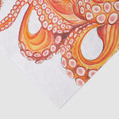 Rode Oranje octopus-Waterverf Tissuepapier (Detail)