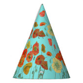 Rode Oranje papavermakerij Feesthoedjes (Links)