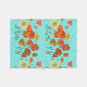 Rode Oranje papavermakerij Fleece Deken (Voorkant (Horizontaal))