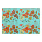 Rode Oranje papavermakerij Kussensloop (Achterkant)