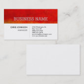 Rode Oranje streep hedendaags Visitekaartje (Voorkant / Achterkant)