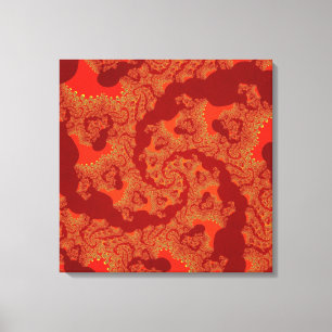 Rode Oranje wervelkolom Canvas Afdruk