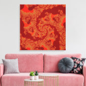 Rode Oranje wervelkolom Canvas Afdruk (Insitu (Woonkamer))