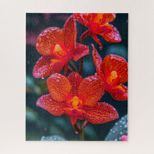 Rode Orchidee bloem Legpuzzel
