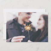 Rode orchidee waterverf foto bruiloft save the date (Achterkant)